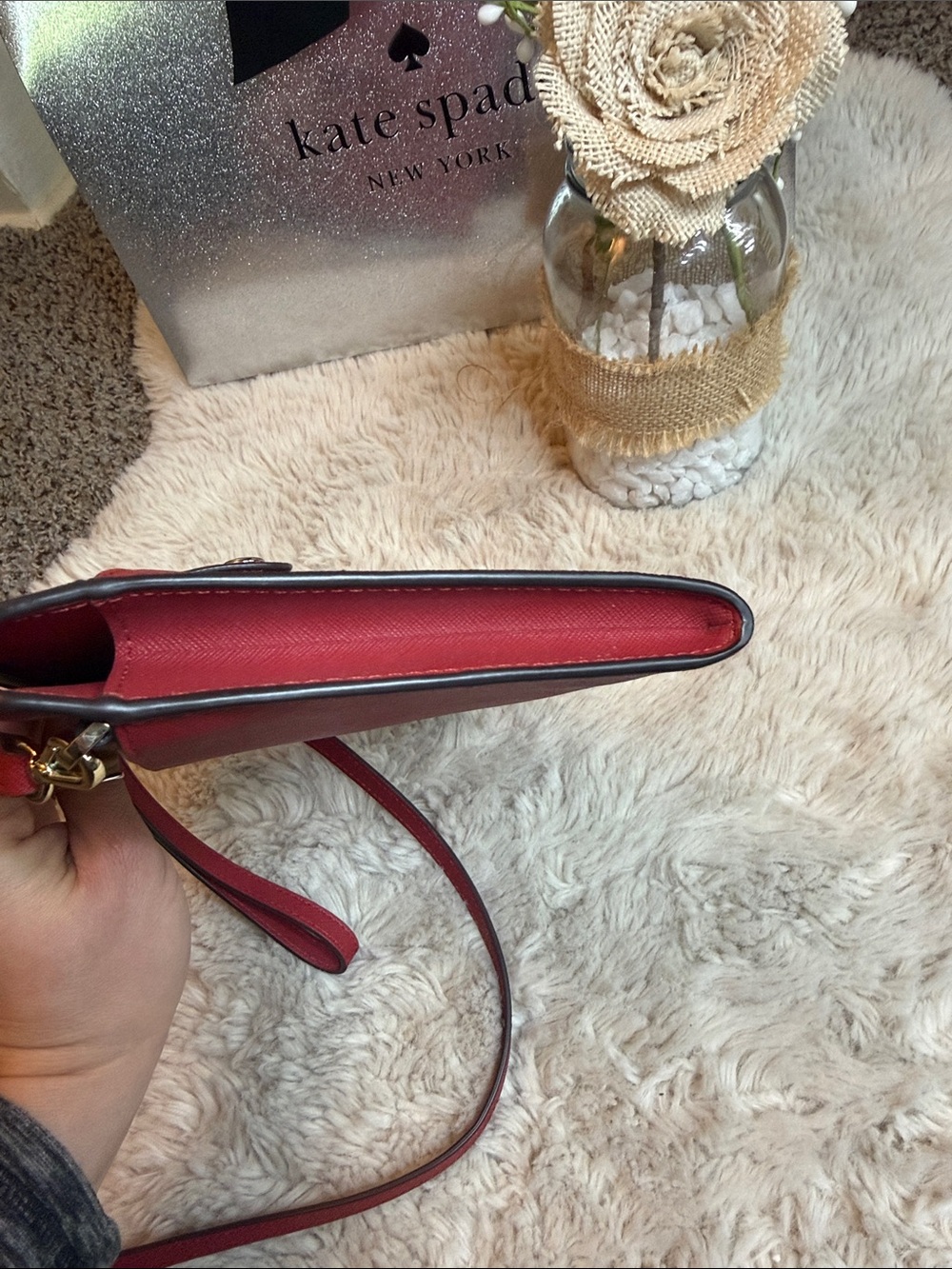 ✨ Kate Spade Laurel Way Hazy Rose Floral Large Roxanna Crossbody/Wrislet✨ - Picture 11 of 14